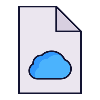 File Cloud, Animated Icon, Lineal