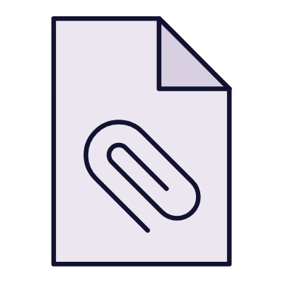 File Paperclip, Animated Icon, Lineal