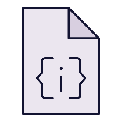 File JSON Code, Animated Icon, Lineal