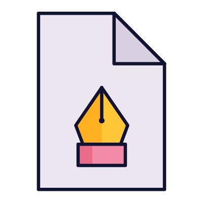 File Pen, Animated Icon, Lineal