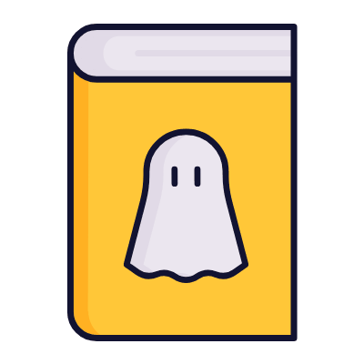 Book Ghost, Animated Icon, Lineal