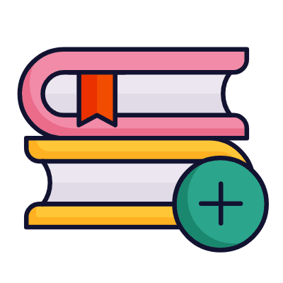 Books Plus, Animated Icon, Lineal