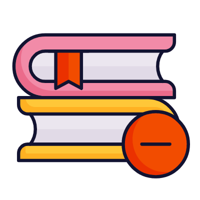Books Minus, Animated Icon, Lineal