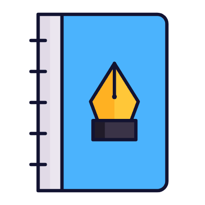 Notebook Pen, Animated Icon, Lineal