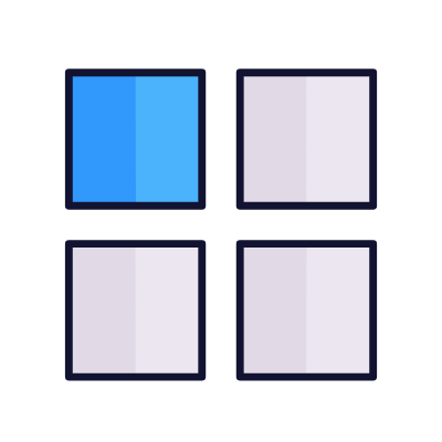 Grid Squares, Animated Icon, Lineal