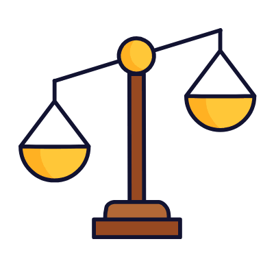 Scale Justice, Animated Icon, Lineal