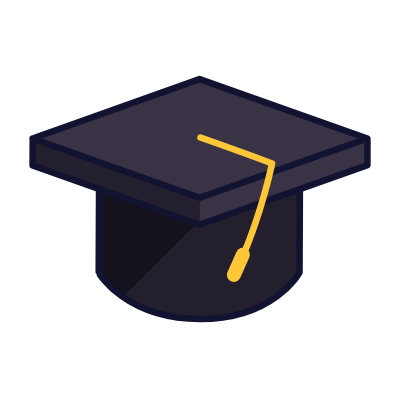 Student Cap, Animated Icon, Lineal