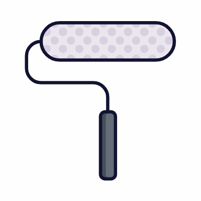 Paint Roller, Animated Icon, Lineal