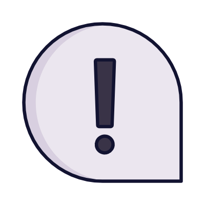 Chat Exclamation, Animated Icon, Lineal