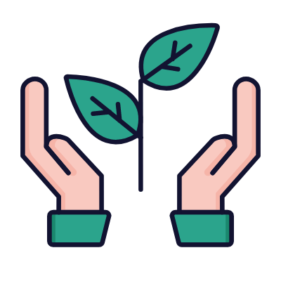 Hands Plant, Animated Icon, Lineal