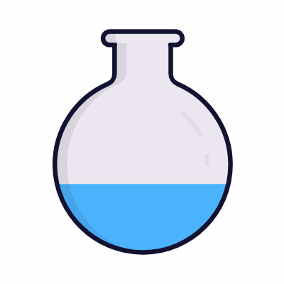 Rounded Flask, Animated Icon, Lineal