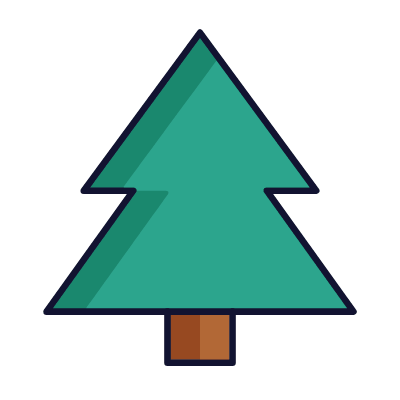 Pine Tree, Animated Icon, Lineal