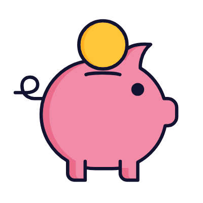 Piggy Bank, Animated Icon, Lineal