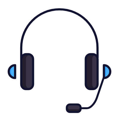 Headset Microphone, Animated Icon, Lineal