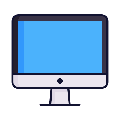 Desktop, Animated Icon, Lineal