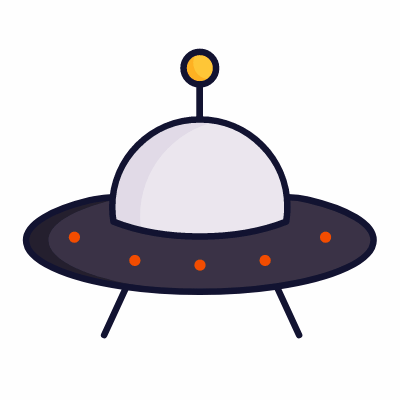 Ufo, Animated Icon, Lineal