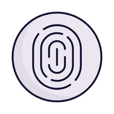 Fingerprint Circle, Animated Icon, Lineal