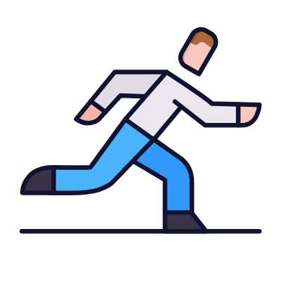 Running, Animated Icon, Lineal
