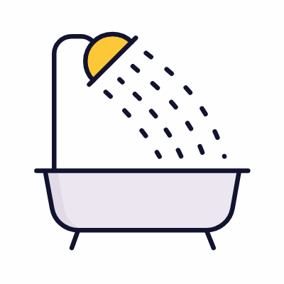 Shower, Animated Icon, Lineal