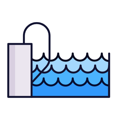 Swimming Pool, Animated Icon, Lineal