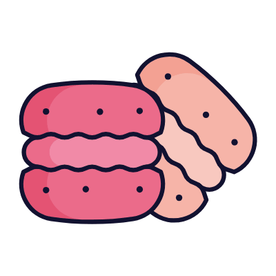 Macaroons, Animated Icon, Lineal