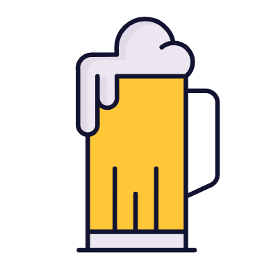 Beer Pint, Animated Icon, Lineal