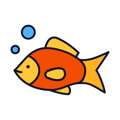 Fish, Animated Icon, Lineal