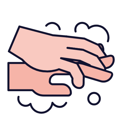 Washing Hands, Animated Icon, Lineal