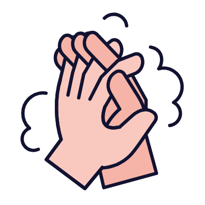 Washing Hands, Animated Icon, Lineal