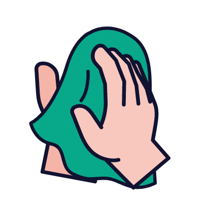 Wiping Hands, Animated Icon, Lineal