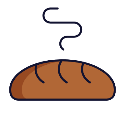 Bread, Animated Icon, Lineal