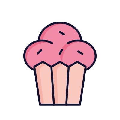 Cupcake, Animated Icon, Lineal