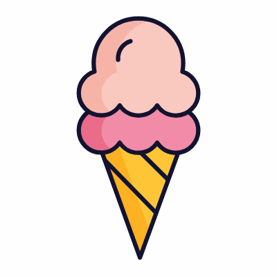 Ice Cream, Animated Icon, Lineal