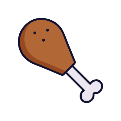 Meat, Animated Icon, Lineal