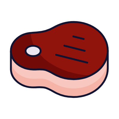 Steak, Animated Icon, Lineal