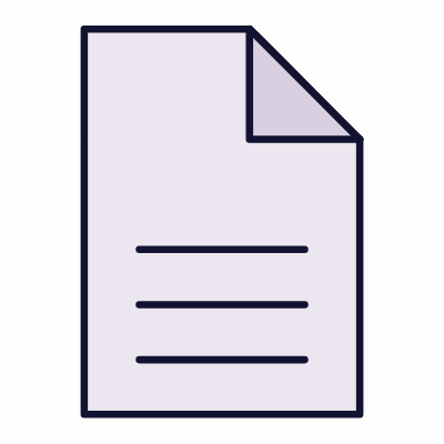 Document, Animated Icon, Lineal