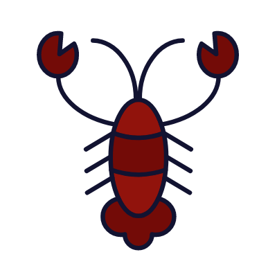 Lobster, Animated Icon, Lineal