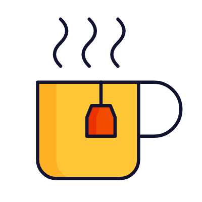 Black Tea, Animated Icon, Lineal