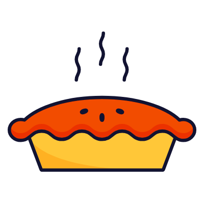 Apple Pie, Animated Icon, Lineal