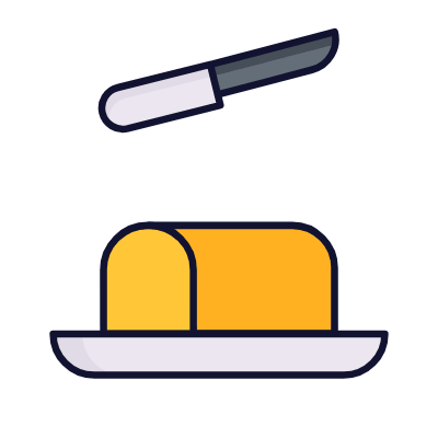 Butter, Animated Icon, Lineal
