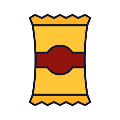 Chips, Animated Icon, Lineal