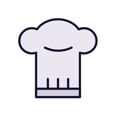 Cooking Hat, Animated Icon, Lineal