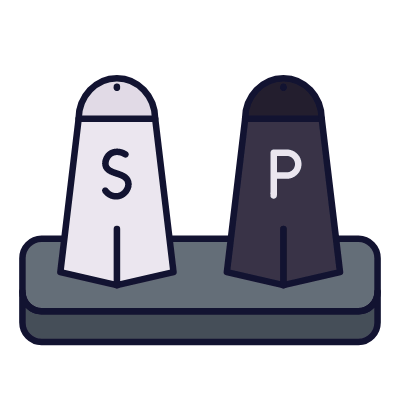 Salt & Pepper, Animated Icon, Lineal