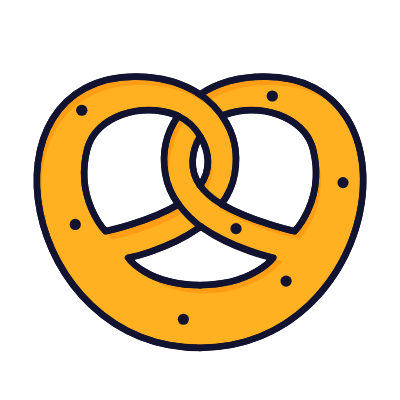 Brezel, Animated Icon, Lineal