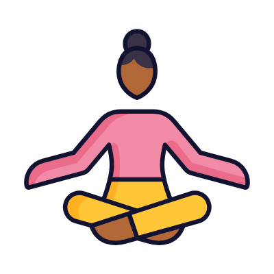 Meditation, Animated Icon, Lineal