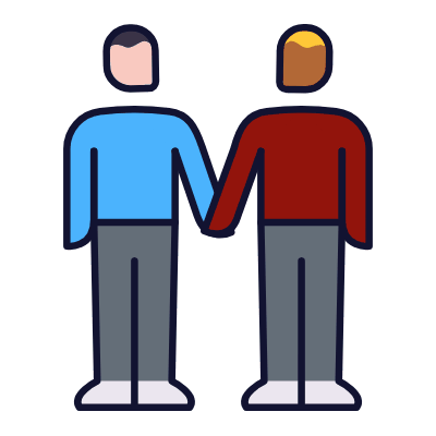 Men Couple, Animated Icon, Lineal