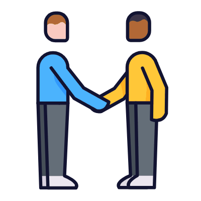People Handshake, Animated Icon, Lineal