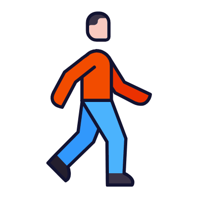 Walk, Animated Icon, Lineal