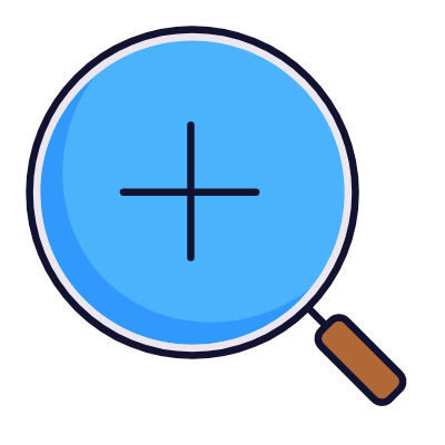 Magnifier Plus, Animated Icon, Lineal