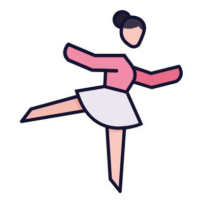 Ballet Dancer, Animated Icon, Lineal